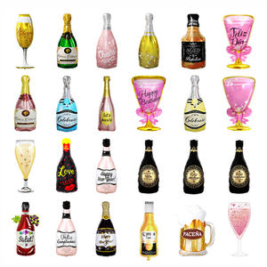 EPARTY YP788 - Botella de Vino de Vidrio para Cerveza, para Globos de Aluminio, Decoración para Fiestas de Cumpleaños, Globos para Fiestas Nocturnas - Product Image 1