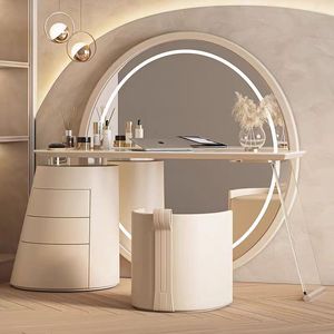 Hot Sell Modern Mirrored <strong>Vanity</strong> Dressing <strong>Table</strong> with LED Makeup <strong>Mirror</strong> - Product Image 1
