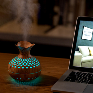Top người bán không khí cầm tay tạo độ ẩm 7 màu LED ánh sáng ban đêm USB hạt gỗ Nhà Phòng Ngủ siêu âm Mist không khí tạo độ ẩm khuếch tán - Product Image 2