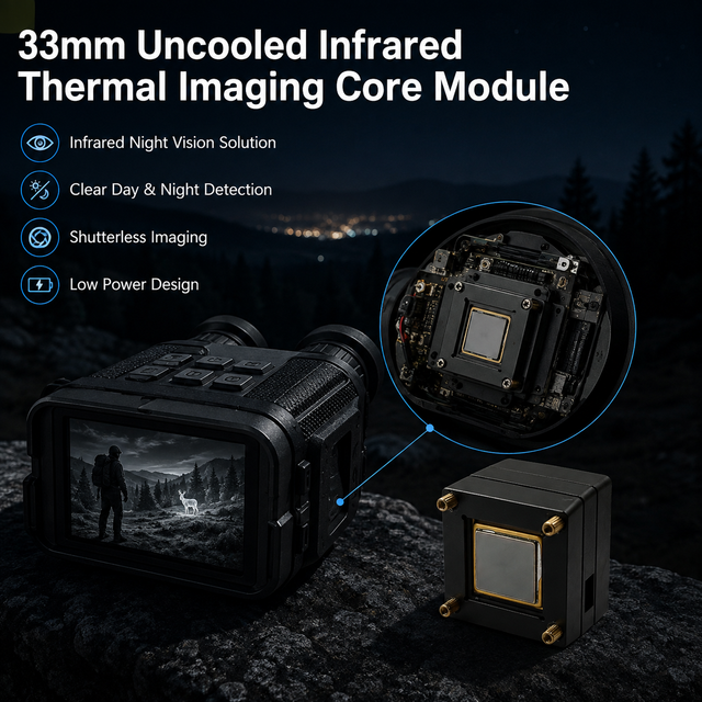 33mm Uncooled Infrared Night Vision Thermal Imaging Core 12um VOx Module 640x512 for Night Vision Camera and Thermal Scope