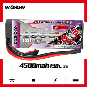 เคสแข็งสำหรับ LCG gaoneng HV 4500mAh 3S 11.4V 130C LiPo แบตเตอรี่ LCG XT60สำหรับ RC Racing RC Car deans EC5 TRX T-PLUG XT90 AS150 XT150 - Product Image 2