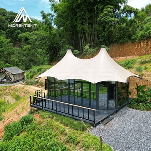 5x8 Grand chapiteau à double crête Luxe Glamping Famille Safari Hôtel Resorts Tente avec salle de bain - Product Image 1