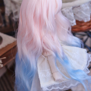 Nuevo diseño con excelente Peluca <span class=keywords><strong>de</strong></span> muñeca <span class=keywords><strong>de</strong></span> onda <span class=keywords><strong>de</strong></span> agua larga <span class=keywords><strong>de</strong></span> alta calidad para pelucas <span class=keywords><strong>de</strong></span> muñeca rosa <span class=keywords><strong>azul</strong></span> para muñecas negras American Girl - Product Image 5