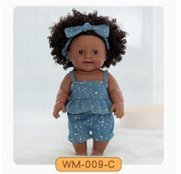 Poupée Reborn Afro-Américaine Réaliste de 30 cm, Cheveux Afro, Vinyle Souple, Mignonne, Bébé Noir Nouveau-né, Jouet Réaliste, Cadeau pour Enfants