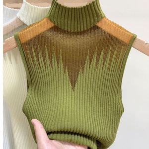 Vente en gros – <span class=keywords><strong>Nouveau</strong></span> style décontracté d'été – Gilet sans manches rétro à col semi-montant et coupe ajustée pour femme - Product Image 4