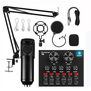 Microphone d'enregistrement professionnel en studio <span class=keywords><strong>BM</strong></span> <span class=keywords><strong>800</strong></span>, micro à condensateur pour la voix avec carte son V8 pour karaoké, YouTube, TikTok, diffusion en direct - Product Image 3