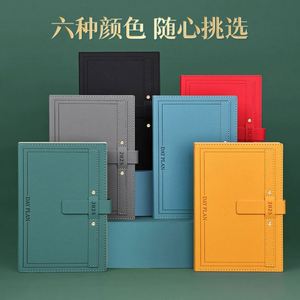 Custom 2025 Luxury Hardcover Corporate PU Leather PP Thread Sewing Bound Custom Color Custom Logo Daily Planner <b>A5</b> <b>Notebook</b> - Product Image 2