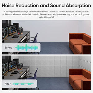 Conception carrée ou hexagonale ignifuge à haute densité Panneaux acoustiques auto-adhésifs plus minces de 0.4" - Product Image 6