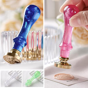 Sceau à cire à bulles à long manche, en plastique, multicolore, fournitures d'artisanat, style moderne - Product Image 2