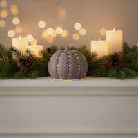 Lampes de table LED en céramique personnalisées, flexibles, en forme de citrouille Jack O'Lantern, style ferme, décoratives pour les fêtes d'Halloween, artificielles