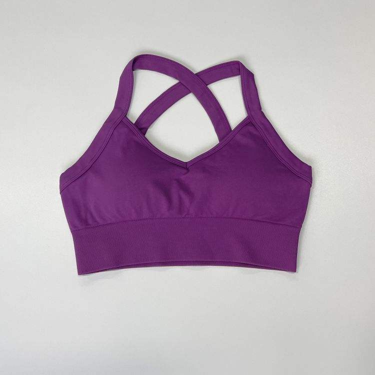 Soutien-gorge croisé violet foncé