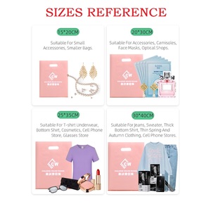 Sacs à provisions en plastique PE imperméables et à l'emporte-pièce noirs personnalisés OEM à prix d'usine pour vêtements et épicerie à usage professionnel - Product Image 5