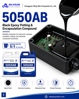 Compuesto Epóxico Industrial para Encapsulado, Relación de Mezcla 5:1, Resina Impermeable para Encapsulado Eléctrico de PCB, Placas de Control y Fuentes de Alimentación
