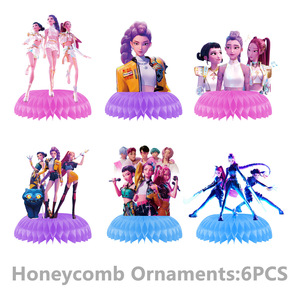 K-pop şeytan avcıları tema doğum günü partisi süslemeleri kağıt patates kutusu şeker kutusu hediye çantası bir yaşındaki töreni afiş - Product Image 6