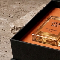 Boîte à parfum rigide de luxe personnalisée, style livre noir magnétique, emballage écologique pour cosmétiques et parfums, présentation double flacon