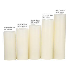 Bất sáp <span class=keywords><strong>Flameless</strong></span> LED NẾN 5pcs pin hoạt động 2.2 inch trụ cột nến thiết lập với điều khiển từ xa hẹn giờ cho đám cưới bên - Product Image 2