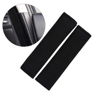 <span class=keywords><strong>Ceinture</strong></span> de sécurité pour enfants, coussin de siège de voiture en coton, <span class=keywords><strong>Protection</strong></span> des épaules pour bébés et enfants, noir, 2 pièces - Product Image 1