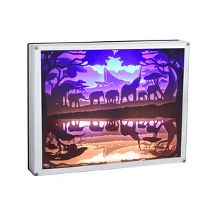 DIY Paper Cut Picture Frame Light Box Light-Up Shadowbox Picture Frame