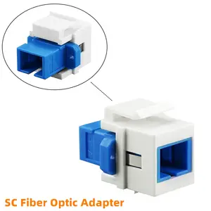 SC Fiber Optic Adapter SC to SC F/F Keystone Coupler for Wall Plates, Patch Panels, Surface Mount Boxes