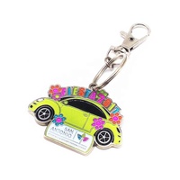 Porte-clés personnalisé mignon pour couple, lot de 2, plaqué or, alliage de zinc, strass, émail, assorti pour lui et pour elle, cadeau de la Saint-Valentin