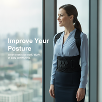 Correcteur de posture réglable avec soutien des épaules, ceinture ergonomique d'entraînement de la posture pour le travail au bureau et le soulagement des douleurs dorsales