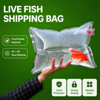 Sacs d'emballage pour poissons vivants, étanches et anti-fuites, sacs en plastique mat recyclables, gonflables et oxygénants pour l'expédition de produits de la mer en e-commerce
