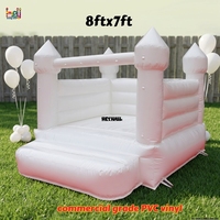 Promotion : Château Gonflable Commercial Blanc Pur pour Location – Château de Saut Gonflable Commercial