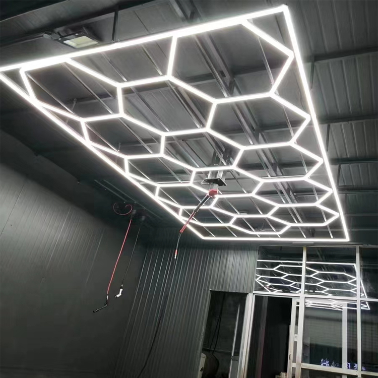 5 Grid Led Hexagon Garage Light