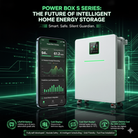 Système de Stockage d'Énergie Domestique Tout-en-un Hybride avec Onduleur et Batterie Solaire 51.2V 10kWh 15kWh LiFePO4 CE