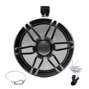 ลำโพงติดเรือ Marine Wake Tower พร้อมไฟ LED กันน้ำ รุ่น H-6110 สีดำ IP66 สำหรับเวคบอร์ด เรือ และ ATV พร้อมหัวหมุนได้ - Product Image 1