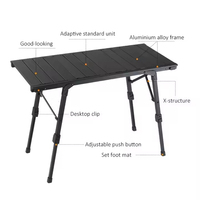 Table de repas pliante moderne en aluminium, portable, réglable et détachable, de haute qualité, pour barbecue, cuisine, jardin, camping, extérieur, parc