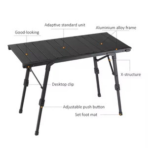 High Quality Custom Detachable Adjustable Aluminum Portable BBQ Dining <strong>Table</strong> <strong>Kitchen</strong> Garden <strong>Camping</strong> Outdoor Park Folding Modern - Product Image 2