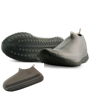Protège-chaussures imperméables en silicone pour bottes de pluie, antidérapants, pliables et réutilisables, anti-sable, pour l'extérieur sous la pluie - Product Image 1