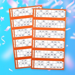 Digital Printing Bingo Card Sets Recyclable Material for Sustainable Gaming - Product Image 1