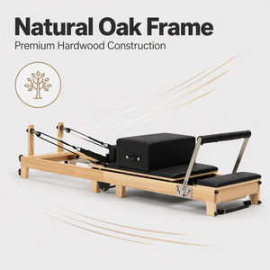 Cama de Pilates <span class=keywords><strong>Plegable</strong></span> de Roble Macizo, Certificada por la CE, Máquina de Entrenamiento Multiusos <span class=keywords><strong>Plegable</strong></span> para Estudio y Hogar - Product Image 5