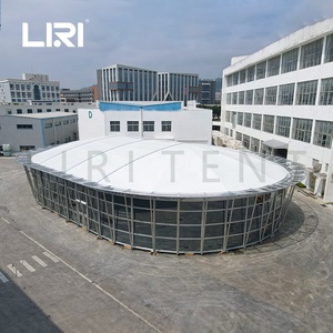 Tente de réception ronde pour salon professionnel, structure préfabriquée en aluminium haut de gamme Liri - Product Image 4