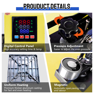 Xingyan slitta magnetica Out Auto Open 16x24 ad alta pressione trasferimento di sublimazione 16 24 semiautomatiche macchine da stampa di calore T-Shirt - Product Image 6