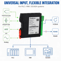 Konverter Sinyal Rel DIN MSC810 Modul Input Thermocouple/RTD/mV/Analog Akurasi Tinggi 0.2% 4-20mA Antarmuka PLC HMI RS485