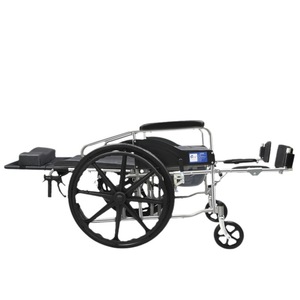 Jinwang Hydraulic Reclining Folding Wheelchair With <b>Commode</b> For Elderly And Senior Citizens Lightweight Manual <b>Chair</b> - Product Image 4