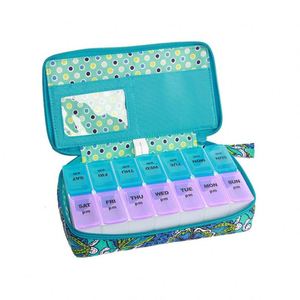 Vente en gros de boîtes à pilules portables en plastique de 14 compartiments, boîte à pilules médicale hebdomadaire, petit conteneur à pilules en PP promotionnel - Product Image 1
