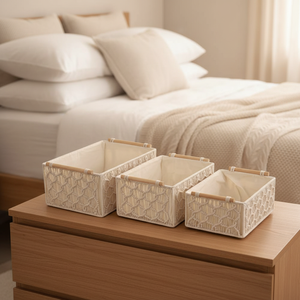 <span class=keywords><strong>Panier</strong></span> de rangement en macramé tissé à la main, <span class=keywords><strong>panier</strong></span> décoratif avec poignées en <span class=keywords><strong>bois</strong></span> pour salle de bain, salon - Product Image 1