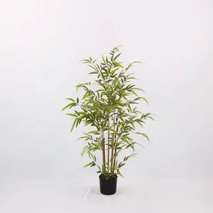 फ़ोशान फ़ैक्टरी सिमुलेशन भाग्यशाली बांस का पेड़ इनडोर और आउटडोर सजावट बोन्साई कृत्रिम बांस के पौधे