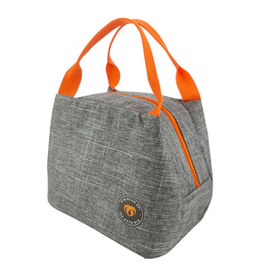 Xin Huan Zhi Insulated Lunch Bag Gray Large Size Portable Tote For Picnics And Shopping - Product Image 1
