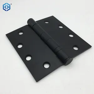 Besi hitam Butt pintu engsel perangkat keras bantalan bola keamanan komersial pintu logam engsel