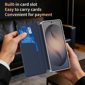 Funda para Teléfono con Ranura para Tarjetas y Ventana Inteligente para <span class=keywords><strong>Samsung</strong></span> <span class=keywords><strong>S22</strong></span> S23 S24 S25 S26 Ultra A17 A56 A16, Responda Llamadas Sin Voltear la Cubierta - Product Image 2