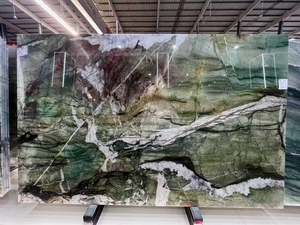 Lastre di Marmo Naturale Lucidato di Lusso per Decorazioni d'Interni di Alta Gamma, Popolare Marmo <span class=keywords><strong>Verde</strong></span>, <span class=keywords><strong>Pietra</strong></span> di Lusso - Product Image 1