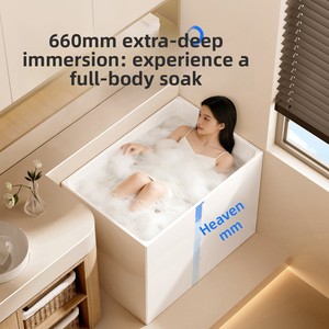 Moderne Design-Acryl-Freistehende Tiefe Badewanne mit Thermostat-Luftmassage Quadratische Form für Kleine Badezimmer - Product Image 1