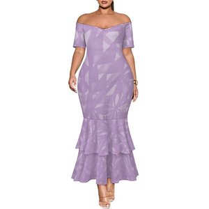 pacific island bridesmaid dresses Violette Long Maxi Cocktail Hawaiian Dress White / M