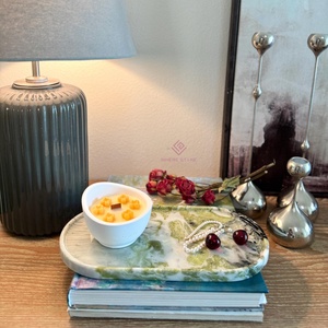 <span class=keywords><strong>Plateau</strong></span> de vanité de luxe en <span class=keywords><strong>marbre</strong></span> vert émeraude, organisateur double face en pierre naturelle pour salle de bain et décoration de <span class=keywords><strong>table</strong></span> basse - Product Image 2