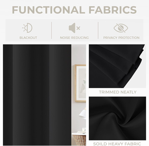 Cortina Opaca para Puerta y Ventana, Separador de Habitaciones, Cortina para Cuarto de Vestir con Ojales y Barra, Botón Magnético - Product Image 3